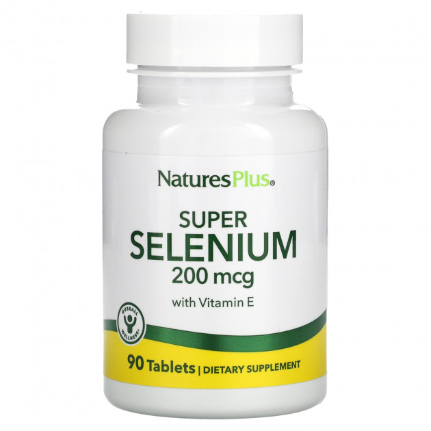 Селен, Super Selenium, Nature's Plus, 200 мкг, 90 таблеток