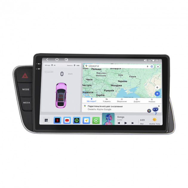Штатная магнитола Lesko для Audi SQ5 I (8R) ver. High 2013-2017 экран 9" 4/64 QLED CarPlay 4G Wi-Fi GPS 360 Prime