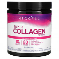 Колагенові пептиди, супер, Collagen Peptides, Neocell, без ароматизаторів, тип 1 та 3, 200 г