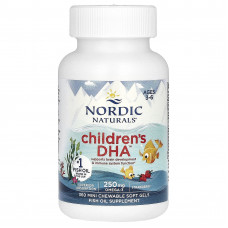 Риб'ячий жир для дітей, Children's DHA, Nordic Naturals, вік 3-6 років, полуниця, 360 міні-жувальних м'яких гелів