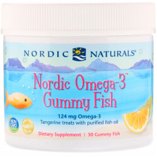 Риб'ячий жир для дітей (мандарин), Omega-3 Gummy Fish, Nordic Naturals, 30 желе