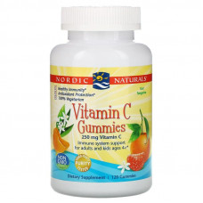 Вітамін С жувальний, Vitamin C Gummies, Nordic Naturals, смак мандарина, 120 шт.