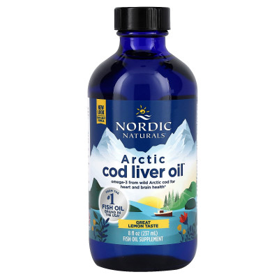 Риб'ячий жир з печінки тріски, Cod Liver Oil, Nordic Naturals, лимон, арктичний, 237 мл