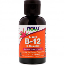 B-комплекс, B-Complex, Now Foods, рідкий, вітамін В-12, 59 мл