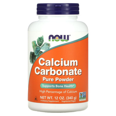 Карбонат кальцію (порошок), Calcium Carbonate, Now Foods, 340 г