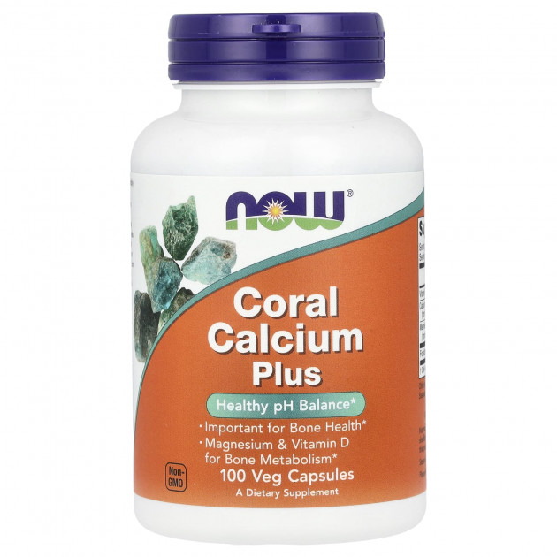 Кораловий кальцій плюс, Coral Calcium Plus, Now Foods, 100 вегетаріанських капсул