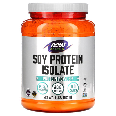 Ізолят соєвого протеїну, Soy Protein Isolate, Now Foods, Sports, порошок, чистий, без смаку, 907 г