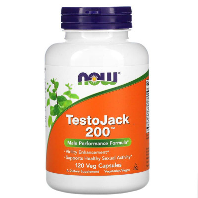 Репродуктивне здоров'я чоловіків, TestoJack 200, Now Foods, 120 вегетаріанських капсул