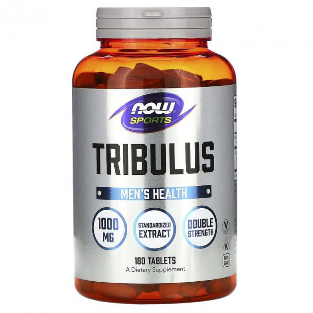 Трибулус, Tribulus, Now Foods, Sports, 1000 мг, 180 таблеток