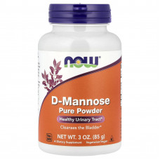 D-манноза, Certified Organic D-Mannose, Now Foods, органік, чистий порошок, 85 г