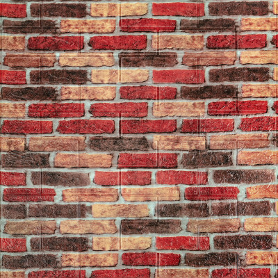 Самоклеющаяся декоративная 3D панель 700x770x3мм Екатеринославский кирпич (047-3) SW-00000695