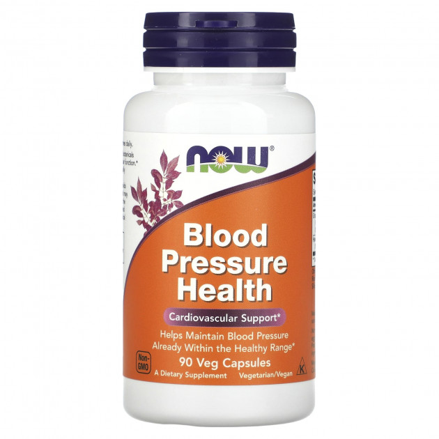 Нормалізація тиску, Blood Pressure Health, Now Foods, 90 вегетаріанських капсул