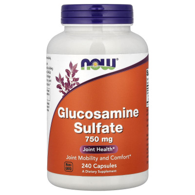 Глюкозамін сульфат, Glucosamine Sulfate, Now Foods, 240 капсул (0,75 г на капсулу)