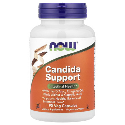 Протикандидний засіб, Candida Support, Now Foods, 90 вегетаріанських капсул