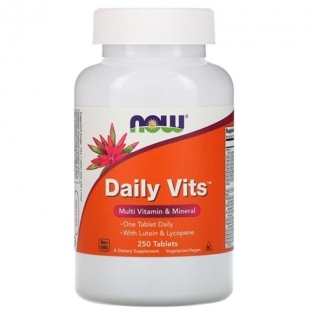 Мультивітаміни і мінерали, Daily Vits, Now Foods, 250 таблеток