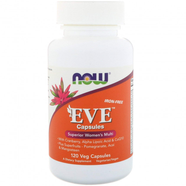 Вітаміни для жінок Єва, Eve, Women's Multi, Now Foods, чудовий комплекс, 120 вегетаріанських капсул