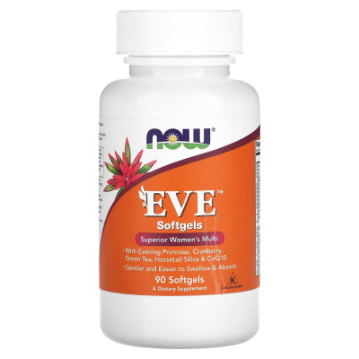 Вітаміни для жінок, EVE Women's Multi, Now Foods, чудовий комплекс, 90 капсул
