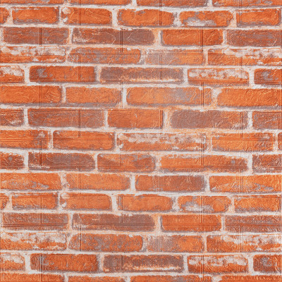 Декоративная 3D панель самоклейка 700x770x3мм Рыжий Екатеринославский кирпич (044-3) SW-00000696
