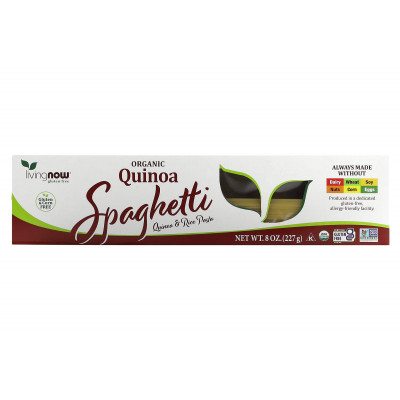 Спагетті з кіно, Quinoa Spaghetti, NOW Foods, Living NOW, органік, 227 г