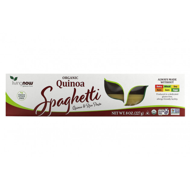 Спагетті з кіно, Quinoa Spaghetti, NOW Foods, Living NOW, органік, 227 г