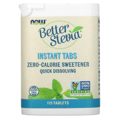 Стевія, Better Stevia, Now Foods, швидкорозчинні таблетки, 175 таблеток