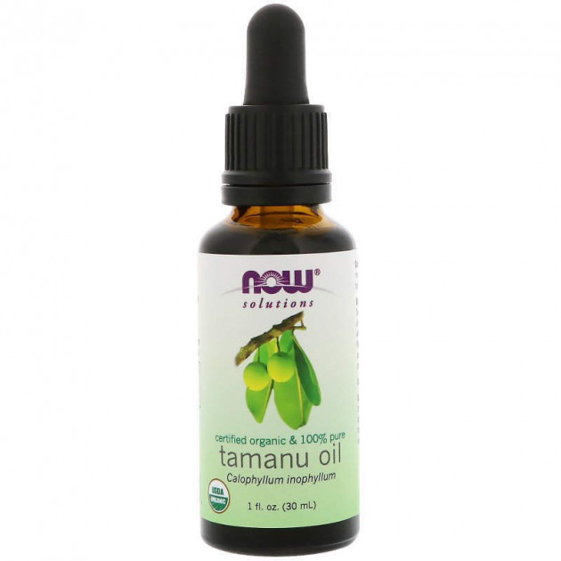 Олія таману, Tamanu Oil, Now Foods, Solutions, 100% чиста, органічна, сертифікована, 30 мл