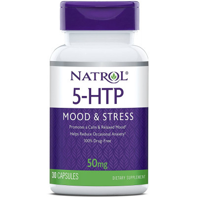 5-гідрокситриптофан, 5-HTP, Natrol, 50 мг, 30 капсул