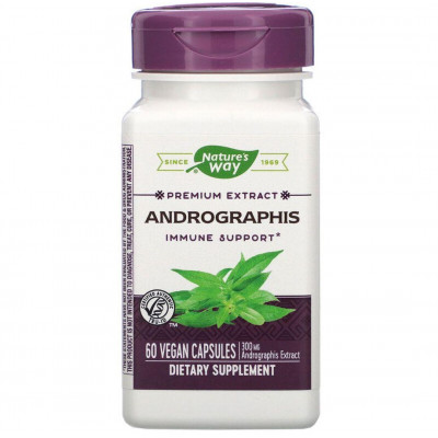 Андрографіс, Andrographis, Nature's Way, 300 мг, 60 веганських капсул