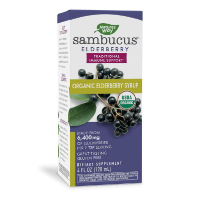 Чорна бузина, біо, Sambucus, Nature's Way, органік, 120 мл