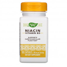 Вітамін В3, Niacin, Nature's Way, 100 мг, 100 капсул