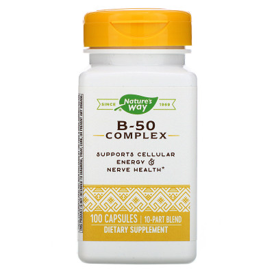 Вітамін В-50 (комплекс), B-50 Complex, Nature's Way, 100 капсул