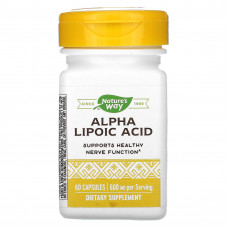 Альфа-ліпоєва кислота, Alpha Lipoic Acid, Nature's Way, 60 капсул (200 мг у капсулі)