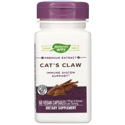 Котячий кіготь, Cat's Claw, Nature's Way, 175 мг, 60 капсул