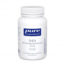 ДГЕА, DHEA, Pure Encapsulations, підтримка імунітету, спалювання жиру, гормонального балансу та емоційного благополуччя, 10 мг, 60 капсул