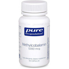 Вітамін В12 (метилкобаламін), Methylcobalamin Advanced Vitamin B12, Pure Encapsulations, для підтримки пам'яті, нервової системи та когнітивного здоров'я, 60 капсул