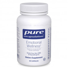 Емоційне здоров'я, Emotional Wellness, Pure Encapsulations, психічний добробут при помірному періодичному стресі, 60 капсул