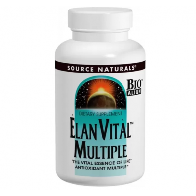 Мультивітаміни, Elan Vital Multiple, Source Naturals, 60 таблеток