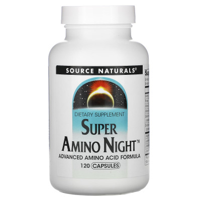 Амінокислотний комплекс для сну, Super Amino Night, Source Naturals, 120 капсул