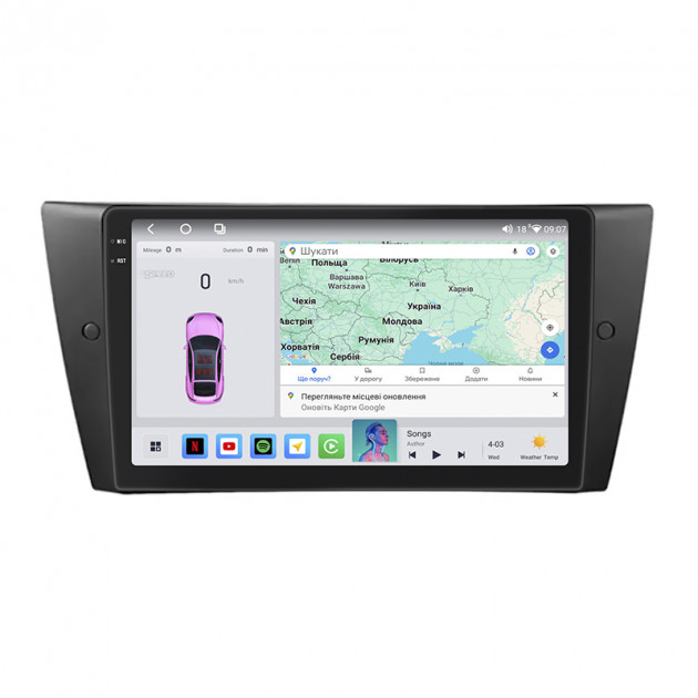 Штатная магнитола Lesko для BMW 3 серии V (E90/E91/E92/E93) 2005-2010 экран 9" 4/64 QLED CarPlay 4G Wi-Fi GPS 360 Prime