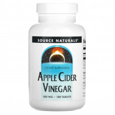 Яблучний cідровий оцет, Apple Cider Vinegar, Source Naturals, 500 мг, 180 таблеток