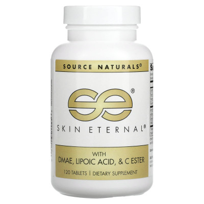 Здоров'я шкіри з DMAE + Альфа-ліпоєвою кислотою, Skin Eternal, Source Naturals, 120 таблеток
