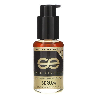 Сироватка для обличчя, Skin Eternal Serum, Source Naturals, з C-естером, ДМАЕ та липоєвою кислотою, 50 мл
