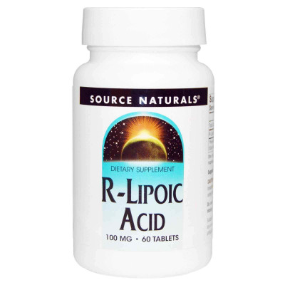 R-ліпоєва кислота, R-Lipoic Acid, Source Naturals, 100 мг, 60 таблеток