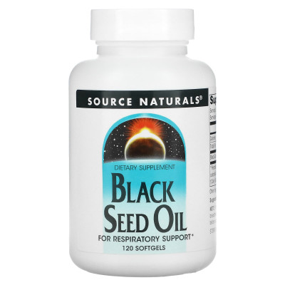 Масло насіння чорного кмину, Black Cumin Seed Oil, Source Naturals, 120 гелевих капсул