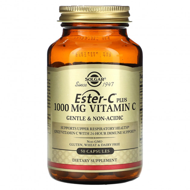Вітамін С естер плюс, Ester-C Plus Vitamin C, Solgar, 1000 мг, 50 капсул