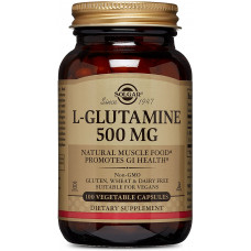L-глутамін, L-Glutamine, Solgar, 500 мг, 100 вегетаріанських капсул