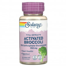 Брокколі, активоване екстракт насіння, Broccoli, Solaray, 350 мг, 30 вегетаріанських капсул