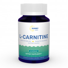 L-карнітин, L-carnitine Powerfull, Sunny Caps, 250 мг, 60 капсул
