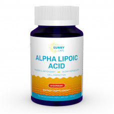 Альфа-ліпоєва кислота, Alpha-Lipoic Acid Powerfull, Sunny Caps, 60 капсул