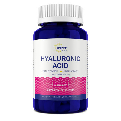Гіалуронова кислота, Hyaluronic Acid Powerfull, Sunny Caps, 120 мг, 60 капсул